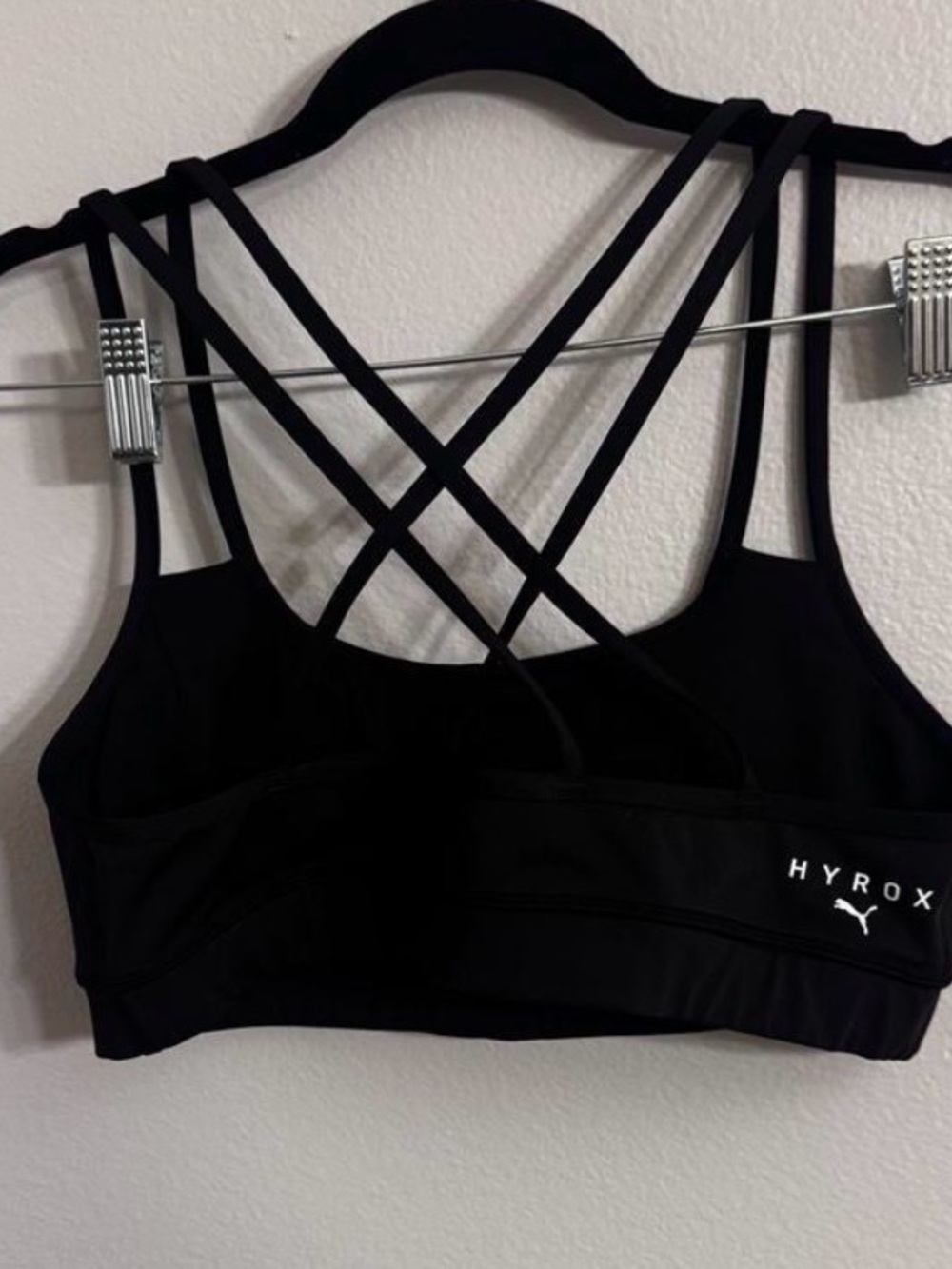 Puma hyrox Black Strappy Sports Bra